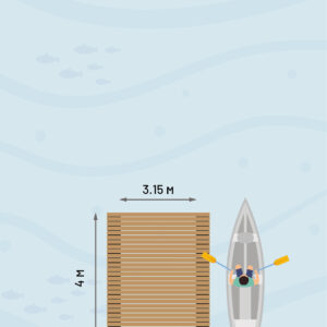 Putkiponttonilaituri Luoto 4 x 3,15 m