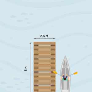 Putkiponttonilaituri Luoto 6 x 2,4 m