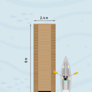 Putkiponttonilaituri Luoto 8 x 2,4 m