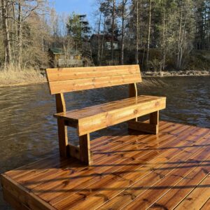 Kestopuinen laituripenkki 150 cm